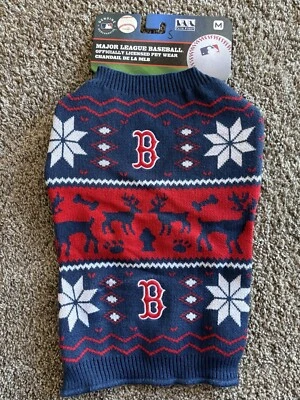 Genuine MLB Boston Red Sox Dog Sweater - Medium NEW - Image 1 of 4