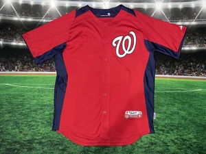 Washington Nationals Bryce Harper #34 Majestic Mens Red Jersey Sz Large Used - Picture 1 of 12