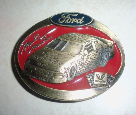 Ford Thunderbird Mark Martin - Nascar Winston Cup Career Wins Belt Buckle RARE Cover
