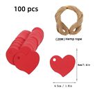 Packaging Decoration Heart Shaped Label Twine Packaging Kraft Paper Label