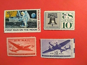 SCOTT # C27 , C32 , C57 & C76 - SET OF 4 AIRMAIL STAMPS - VF - OG - MNH - Picture 1 of 2