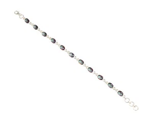 925 SOLID STERLING SILVER MYSTIC TOPAZ BRACELET-7.7 INCH G567