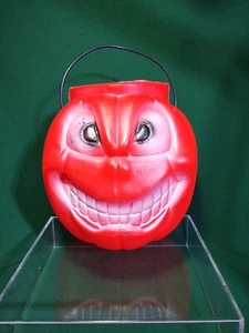 VTG JACK-O LANTERN PUMPKIN HALLOWEEN CANDY CONTAINER MEXICO DOUBLE FACE P - Picture 1 of 7
