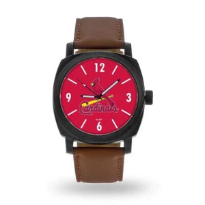 St. Louis Cardinals "Knight" Watch, brown band, new in case but may need battery - Picture 1 of 1