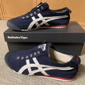 Onitsuka Tiger MEXICO 66 SLIP-ON shoes NAVY/OFF-WHITE US 6.5 unisex  - Picture 1 of 10