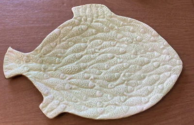 L Godinger & Co Home Essentials Ceramic Light Green 8" Embossed Fish Plate - Image 1 of 4
