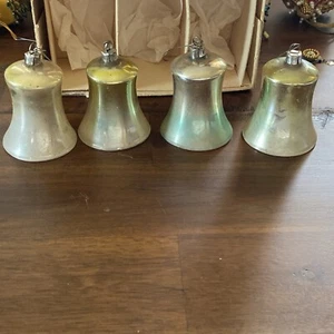 4 West Germany Vintage Glass Bell Christmas Ornaments - Picture 1 of 10
