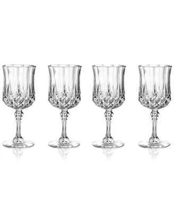 Longchamp Cristal D'Arques Set (4) WEINGLÄSER 5,5 Unzen Kristall Stielgläser 6 1/2" - Bild 1 von 1