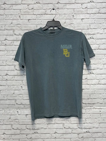 Comfort Colors Green Baylor University Men's T-Shirt Size Medium M Logo Cover