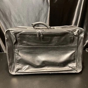 tumi leather suitcase 22”x14” Black - Picture 1 of 12