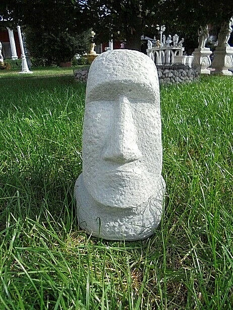Moai Steinfigur 75 Cm Hoch – Frostsichere Statue Aus Steinguss Für Garten & Terrasse