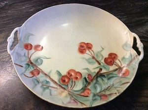 Beautiful Vintage LIMOGES Cherry Porcelain Platter Signed Skarin 11-3/4" - Picture 1 of 11