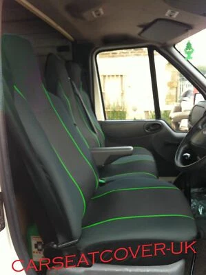 LDV Convoy (96-05) HEAVY Duty GREEN Trim VAN Seat COVERS - Single + Double - Image 1 of 2