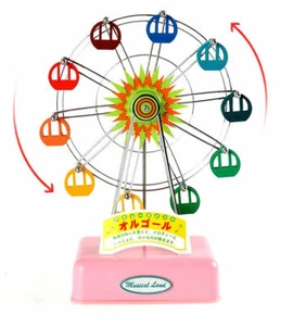 SANKYO FERRIS WHEEL MUSIC BOX_MOVING FERRIS WHEEL PINK COLOR MUSICBOX - Picture 1 of 9