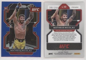 2022 Panini Prizm UFC Blue Prizm /199 Matheus Nicolau #168 Rookie RC
