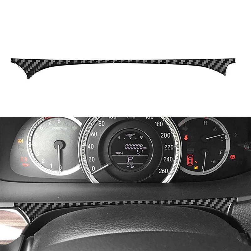 Tira de cubierta de instrumento interior de fibra de carbono decorativa para Honda Accord 2013-2017 Foto 1 de 4