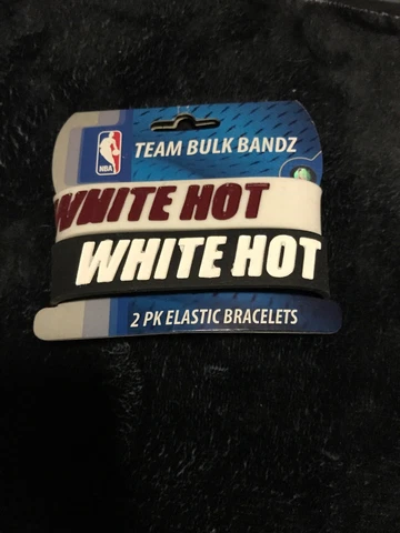 NBA Miami Heat "White Hot" Bulk Bandz 2 pack (Lot of 2) Cover