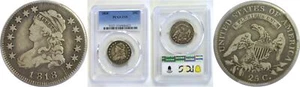 1818 25C Capped Bust Quarter - PCGS F-15 - Picture 1 of 3