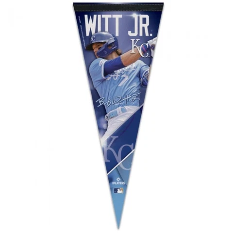 BOBBY WITT JR. KANSAS CITY ROYALS PREMIUM QUALITY PENNANT 12"X30" MLB LICENSED Cover