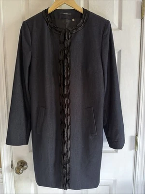 Abrigo Tahari Apple Elástico Forrado Vestido Chaqueta Parka Top Índigo Talla Grande Nuevo con Etiquetas $378 Foto 1 de 4