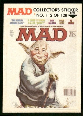 1983 MAD Magazine Collextors Sticker Fleer Alfred E. Neumann VTG #112 - Image 1 of 2