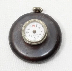 Vintage Swiss Didisheim Lapel Button Hole Watch - Running - Missing Hands - Picture 1 of 8