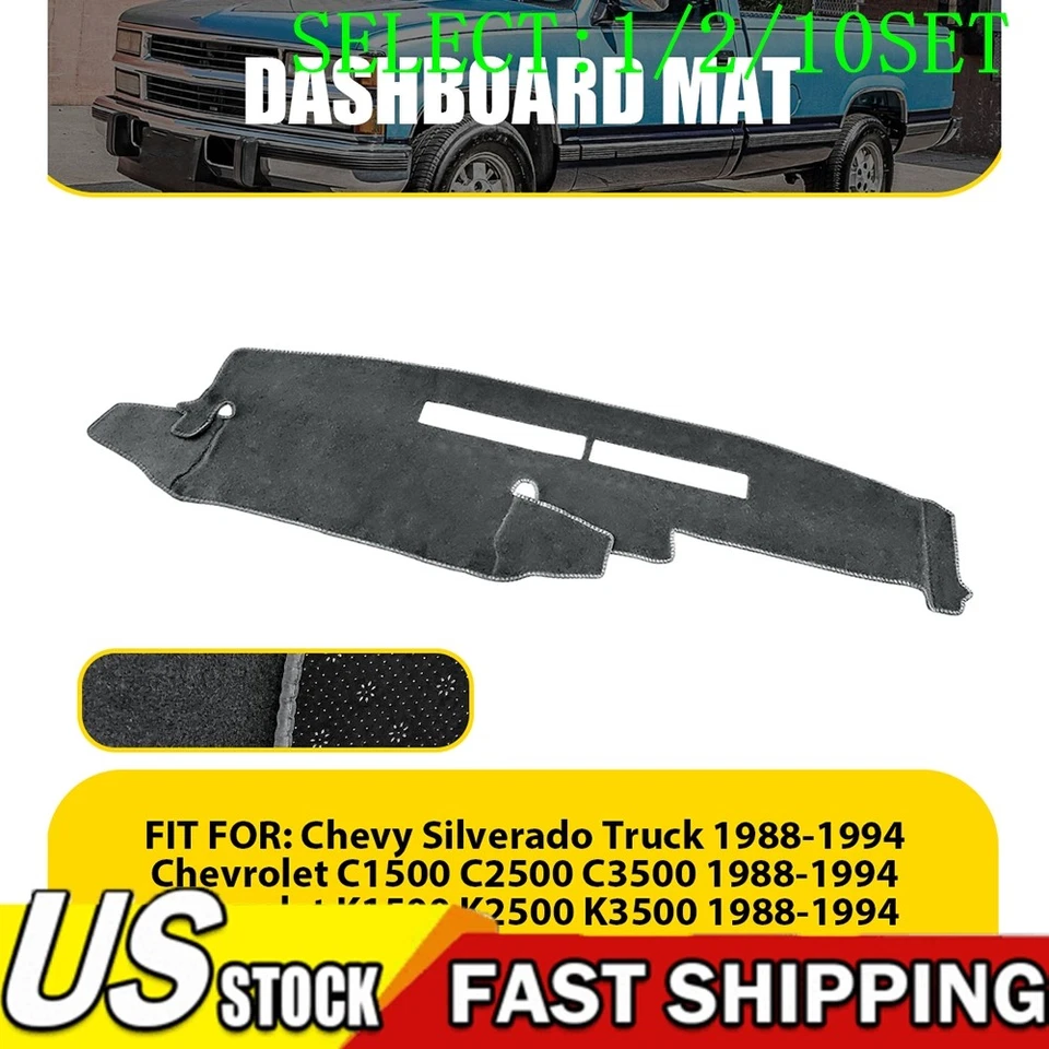 Cubierta de tablero gris para 88-94 Chevy Silverado C1500 C2500 K1500 1~10X Foto 1 de 4