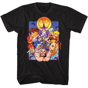*****2XL*****Street Fighter Pocket Fighters Spooky Camisa de Juego Negra - Imagen 1 de 2