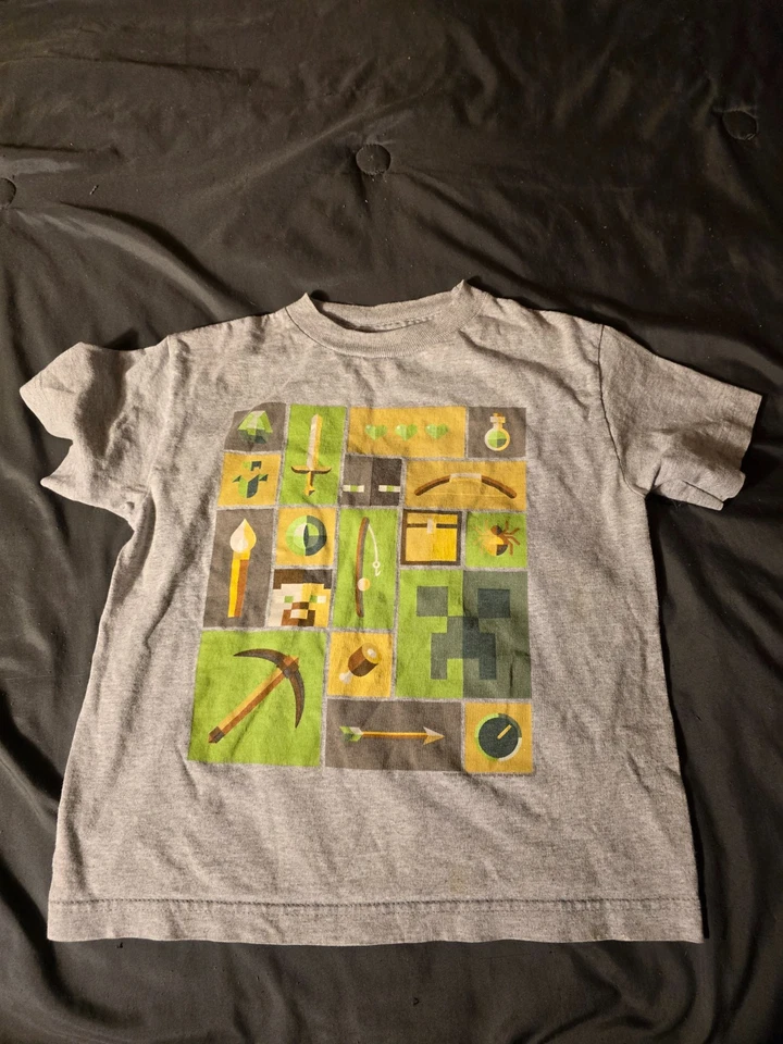 Футболка Mojang Jinx Minecraft для мальчиков размер XS 6/7 серая  - Изображение 1 из 2