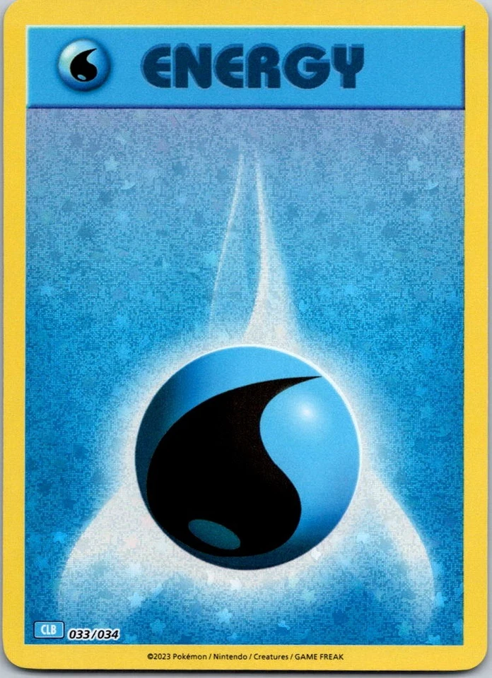 Holo Foil Basic Water Energy 033/034 Classic Collection Trading Card Game Classi - Image 1 of 2