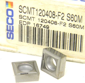 10 NEW SURPLUS SECO CARBIDE INSERTS SCMT 120408-F2 GRADE-S60M   - Picture 1 of 1