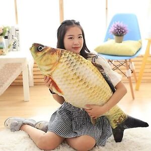Big Fish Shape Pillow Sofa Couch Seat Throw Cushion Toys Home Decoration New
