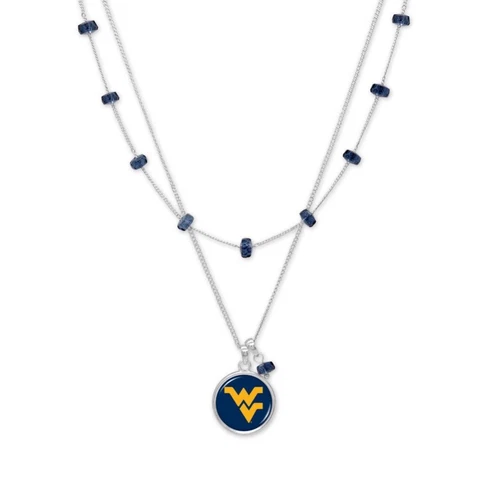 West Virginia Mountaineers Ivy Necklace Silver Chain Jewelry Gift WVU Cover