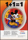 DISNEY Mickey Mouse LORUS WATCH__Original 1986 Trade print AD promo / poster