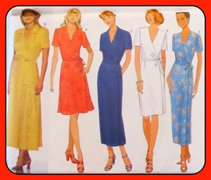 Misses WRAP DRESS Pattern 5 Styles EASY Butterick 5458 Vtg 1998 6-8-10 - Picture 1 of 4