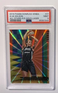 A’ja Wilson WNBA 2019 Panini Donruss GOLD Laser 2/10 PSA 9 - Imagen 1 de 3
