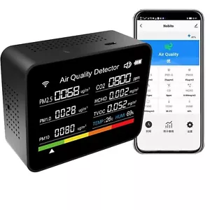 Wifi Indoor Air Quality Monitor CO2 Temperature Humidity Carbon Dioxide Tester - Picture 1 of 12