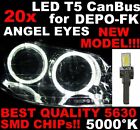N 20 LED T5 5000K CANBUS SMD 5630 Phares Angel Eyes DEPO FK 12v VW Golf 3 1D6UK