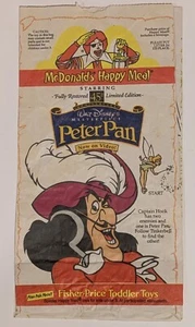 Peter Pan Disney's 1998 McDonald's Happy Meal Bag - Picture 1 of 6
