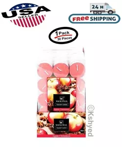 30 PCS Apple Cinnamon Tealights Candles Highly Scented Bulk 2.5 Hours Burn Time - Picture 1 of 14