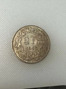 1945 Switzerland 2 Franc TZ - Picture 1 of 2