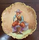 Antique Limoges Coronet Hand Painted Cavalier Plate 10” Artist  Le Pic Signed