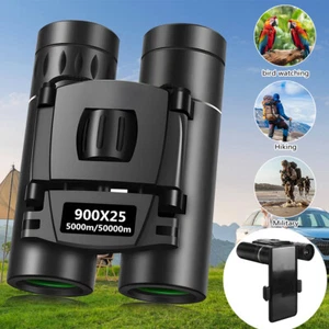 900x25 Portable Bak4 HD Zoom Powerful Binoculars Day Low Night Hunting Outdoor - Picture 1 of 11