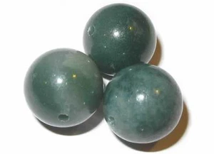 Moosachat. Perlen. Kugel. Edelsteinstrang. 10mm. Strang 39cm /  38 Stück - Picture 1 of 1