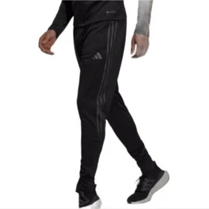 Adidas Pants Sweats Pants Track Running Joggers Black Gray Youth Large - Picture 1 of 7