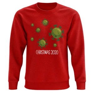 Unisex Christmas 2020 Germs Fair Isle Sweatshirt Funny Present for Him or Her - Picture 1 of 10