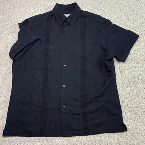 Concepts by Claiborne Mens Top sz L Black Short Sleeve Lightweight Stretch - Picture 1 of 13
