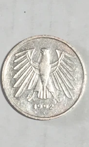 1992 (D) Germany 5 DEUTSCHE MARK · BUNDESREPUBLIK DEUTSCHLAND · - Picture 1 of 2