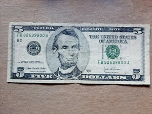 2003 A $5 DOLLAR BILL  FB82639800A - Picture 1 of 4