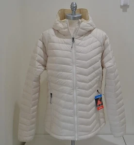 NWT WOMENS COLUMBIA POWDER LITE HOODED JACKET FULL ZIP LONG SLEEVE COAT SZ XL - Picture 1 of 7